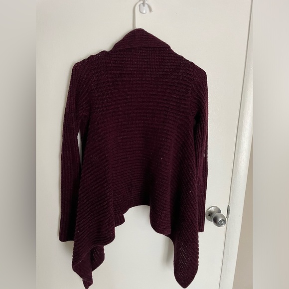 Burgundy knit sweater cardigan forever 21 medium - Picture 2 of 2